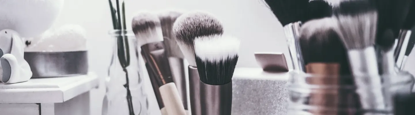assorted makeup brushes